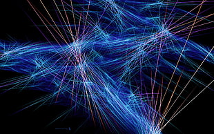 blue and white abstract light rays